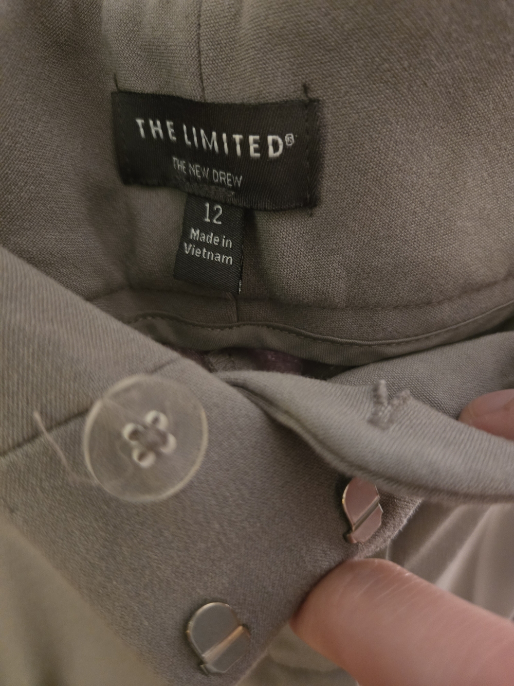 The Limited Taupe Dress/Skirt with Snap & Button Closure